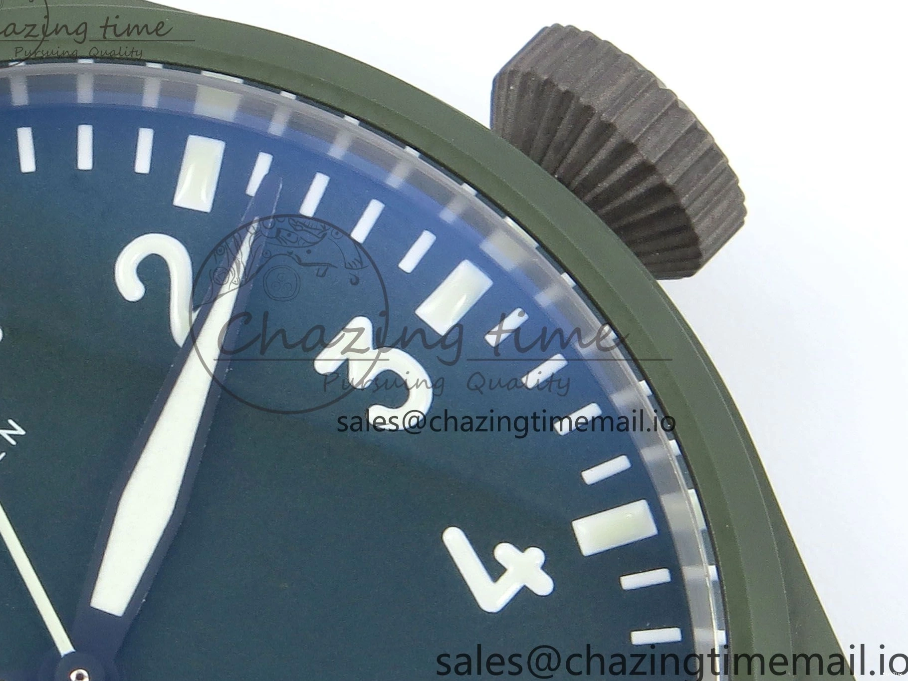 MIROTIME 0302 Big Pilot IW329802 M+F 1:1 Best Edition Green Dial on Green Nylon Strap MY Unique 7002